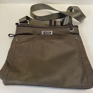 Tumi Olive Green Crossbody Bag